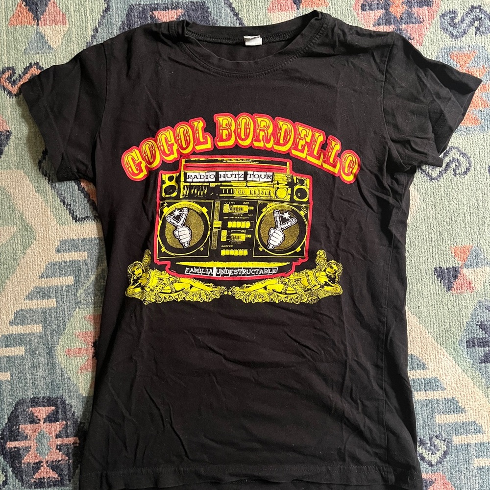 📻 Black Gogol Bordello Official Radio Hutz Tour T-Shirt 2012 Women’s S